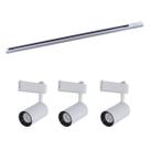 Kit Trilho Eletrificado 1 Metro + 3 SPOT 10W 3000K Branco ST247