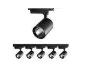 Kit Trilho Eletrificado 1 Metro + 5 Spots De 7w Preto 3000k