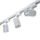 Kit Trilho Eletrificado 1 Metro Com 3 Spots 7w Branco/Branco 3000K