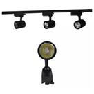 Kit Trilho Eletrificado 1 Metro Com 3 Spots Led 7w Bivolt 385lm Luz Branca 3000K Quente 4000K Neutro 6000k Frio Luminária Decorativa Casa Sala Cozinha
