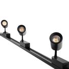 Kit Trilho Eletrificado 1 Metro Preto + 3 Spots Led 7W Branco Frio Lcg Eletro
