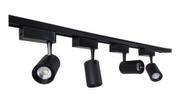 kit Trilho Eletrificado 1,5 Metro + 4 Spots led 10w Bivolt Preto BQ 3000k