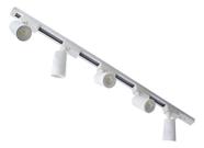 Kit Trilho Eletrificado 1,5m + 5 Spot Led 7w Preto Ou Branco