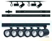 Kit trilho eletrificado 1,5m pt + 6 spots de trilho 7w 6500k bf