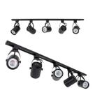 Kit Trilho Eletrificado 1m + 5 Spot Preto + 5 LED Par20 3000k St1978
