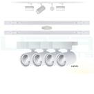 kit Trilho Eletrificado 1Metro + 4 Spots led 10w Branco Bivolt BQ 3000k