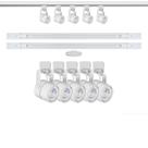 Kit Trilho Eletrificado 2 metros + 5 Spots Gu10 Bivolt branco