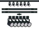 Kit Trilho Eletrificado 2 metros + 6 Spots Gu10 Bivolt PRETO