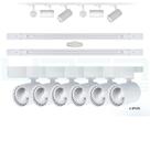 kit Trilho Eletrificado 2 Metros + 6 Spots led 10w Bivolt Branco BQ 3000k