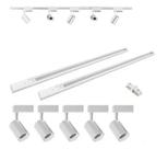 Kit Trilho Eletrificado 2m + 5 Spot Led 10w Branco Frio 6500k Branco