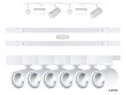Kit Trilho Eletrificado 2m+7 Spots Led 7w Branco Quente 3k