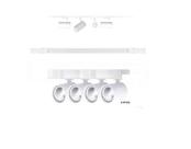 Kit Trilho Eletrificado 3m Com 4 Spots Led 7w Branco