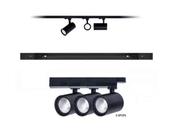 Kit Trilho Eletrificado 3m Com 4 Spots Led 7w Preto Kit Trilho Eletrificado 3m Com 4 Spots Led 7w Preto