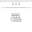 Kit Trilho Eletrificado 50 centimentros + 3 Spots Gu10 Bivolt branco