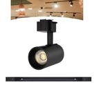 Kit Trilho Eletrificado 50cm + 2 Spots Led 7w Preto Frio 6k