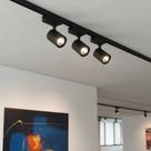 Kit Trilho Eletrificado 50cm 3 Spots Led 7w Preto Frio 6K sobrepor bivolt
