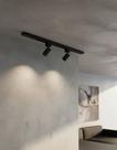 Kit Trilho Eletrificado 50cm com 2 Spots 7w Led Minimalista Moderno Bivolt Casa Sala Iluminação 3000k 4000k 6000k Luminária Preto e Branco Orientável