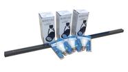 Kit Trilho Eletrificado de 1m c/3 Spot + 3 Lamp. PAR20 3000K