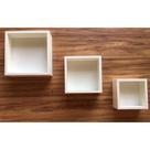 Kit Trio De Nichos Com Fundo Mdf Brancotx 15mm, Quadrinhos Kit Trio De Nichos Com Fundo Mdf Brancotx 15mm, Quadrinhos