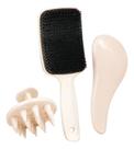 Kit Trio Escovas Desembaraçante Massageador Magica Curva