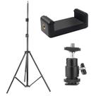 Kit Tripé 2m Alumínio + Suporte Giratório +Adaptador Celular
