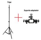 Kit Tripé De Iluminação E Adaptador Encaixe De 3 Acessórios