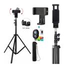 Kit Tripé Profissional + Suporte Para Celular Câmera+Disparador