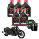 Kit Troca de Óleo Motor V-Rod, Night Rod, Muscle, Street Rod - 5 Litros Motul 7100 20w50 Sintético + Filtro Hiflo HF174b