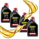 Kit Troca de Óleo Motul 5000 20w50 Semissintético 4 Litros