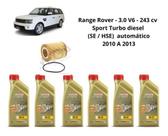 Kit troca de oleo range rover sport 3.0 diesel 2010 a 2013