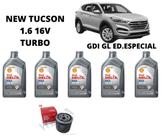 Kit troca de oleo tucson 1.6 16v 2017 em diante shell
