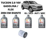 Kit troca de oleo tucson 2.0 gasolina flex
