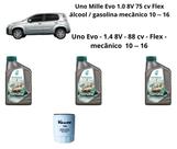 KIT TROCA DE OLEO UNO 1.0 1.4 8v 2010 à 2016 SELENIA