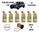 Kit troca de oleo volvo s60 v40 v60 xc60 xc90 castrol edge