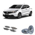 Kit Troca Freio Com Disco E Pastilha Dianteira Bproauto Argo Mobi 1.0