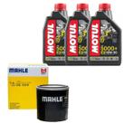 Kit Troca Óleo 3l Motul 5000+ 10w30 + Filtro Metal Leve