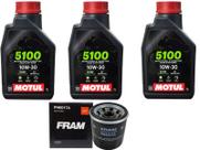 Kit Troca Óleo Motul 5100 10w30, Filtro Cb 500f 14 Á 19 Kit Troca Óleo Motul 5100 10w30, Filtro Cb 500f 14 Á 19