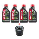 Kit Troca Óleo Motul 5100 15w50 4l + Filtro Hayabusa 1300