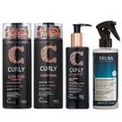 Kit Truss Curly - Shampoo Low-Poo 300ml + Condicionador 300ml + Leave-In Fix 250ml + Uso Obrigatório 260ml Kit Truss Curly - Shampoo Low-Poo 300ml + Condicionador 300ml + Leave-In Fix 250ml + Uso Obrigatório 260ml
