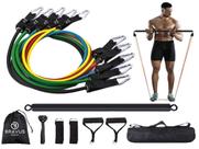 Kit Tubing Premium Elástico Extensor Barra Exercícios Bravus