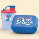 Kit Tupper Snack Pequeno + Copo Colors com Bico 225mL Stitch Ohana