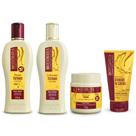 Kit Tutano Shampoo, Condicionador, Banho de Creme 250mL e Finalizador 150g Bio Extratus Força