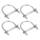 Kit U-Bolt DTGN M10x76x110mm em aço inoxidável 304, 4 conjuntos