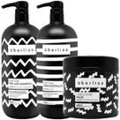 Kit Uberliss 1 Shampoo Pré-Liss 1 Emulsão Alisante 950ml 1 Máscara Haircovery 450ml Avlon