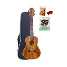 Kit ukulele kalani concert 24 kayke series koa kal 330ck eleltroacustico capa capotraste encordoamento e palhetas