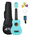Kit Ukulele Soprano Alpha Ambidestro Infantil Iniciante com Bag Palheta
