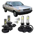 Kit Ultra Led Farol Alto Baixo H4 E Milha Voyage 1981 A 1995