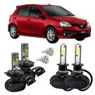 Kit Ultra Led Farol Alto Baixo H4 Milha Etios Hatch E Sedan Kit Ultra Led Farol Alto Baixo H4 Milha Etios Hatch E Sedan