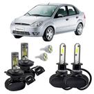 Kit Ultra Led Farol Alto Baixo Milha Fiesta Sedan 02 A 2006