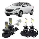 Kit Ultra Led Farol Alto Baixo Milha Prisma 2013 Em Diante